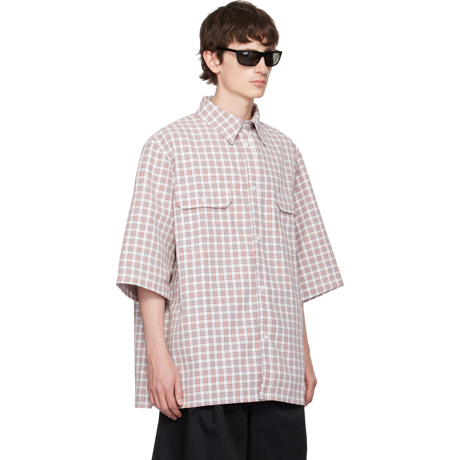  Willy Chavarria White & Red S/s Corcoran Shirt 