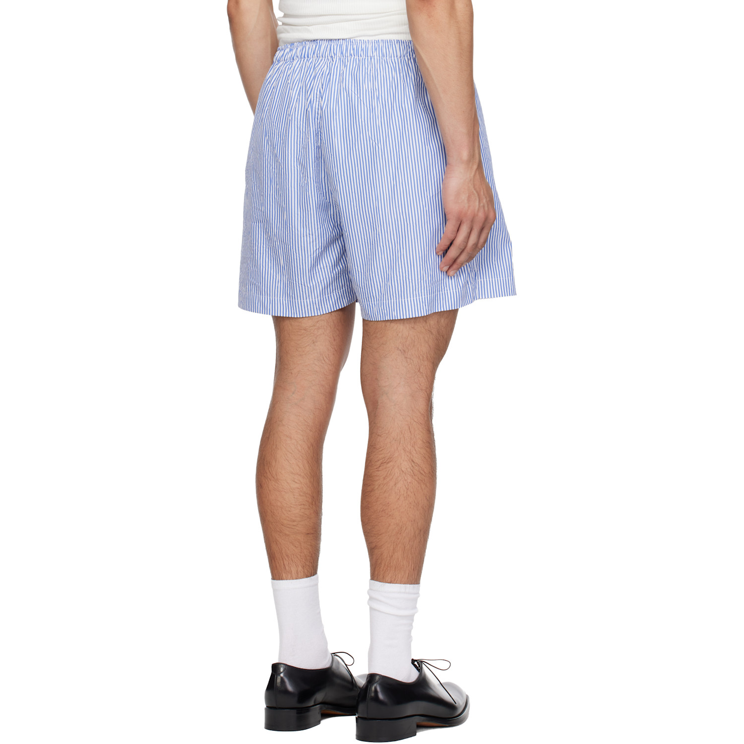  Willy Chavarria White & Blue Willy Woven Boxer Shorts 