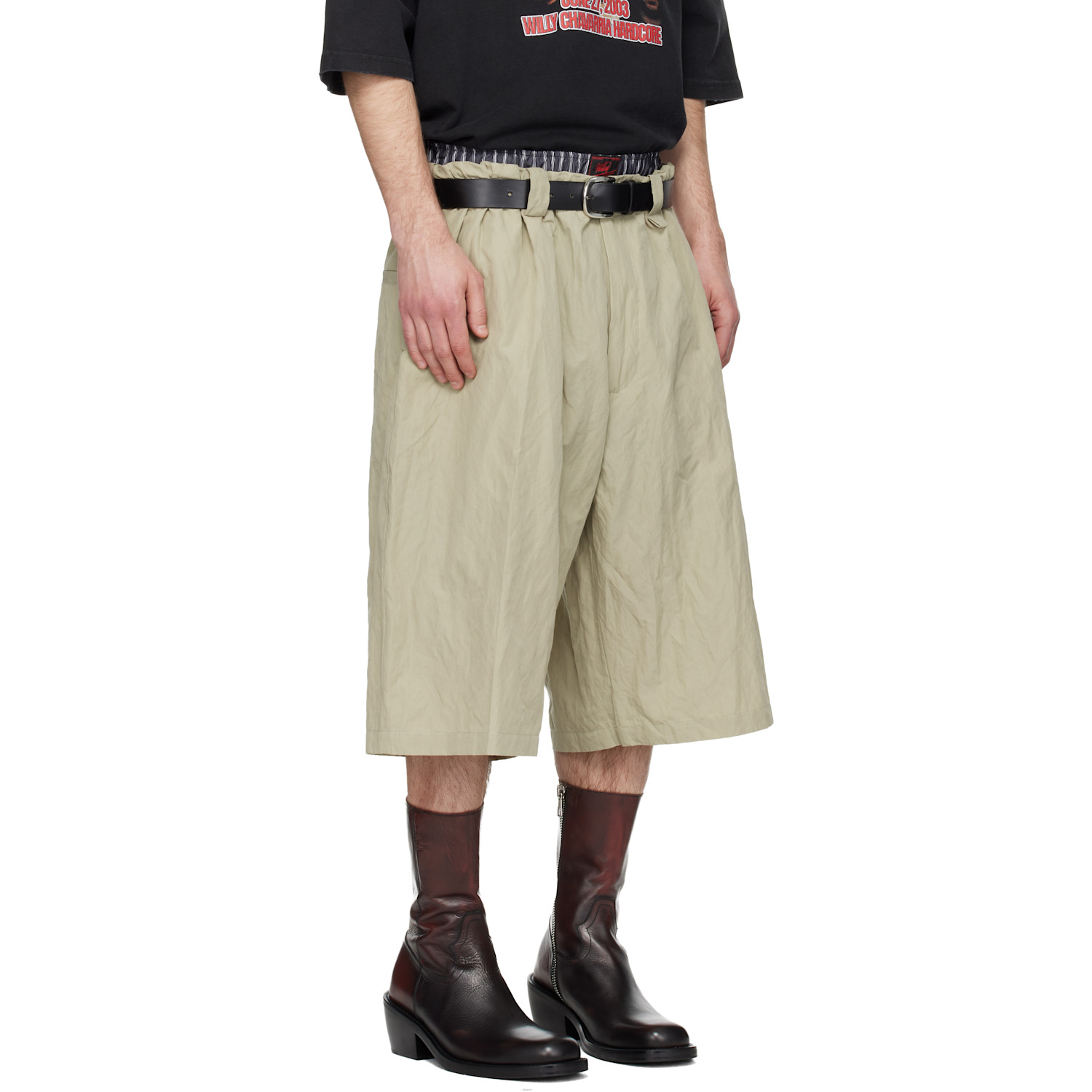  Willy Chavarria Khaki Toluca Shorts 