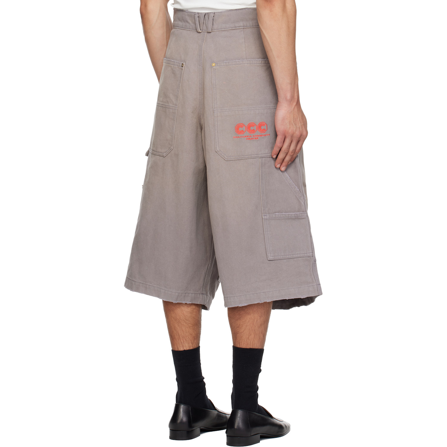  Willy Chavarria Gray Stockton Dbl Knee Shorts 
