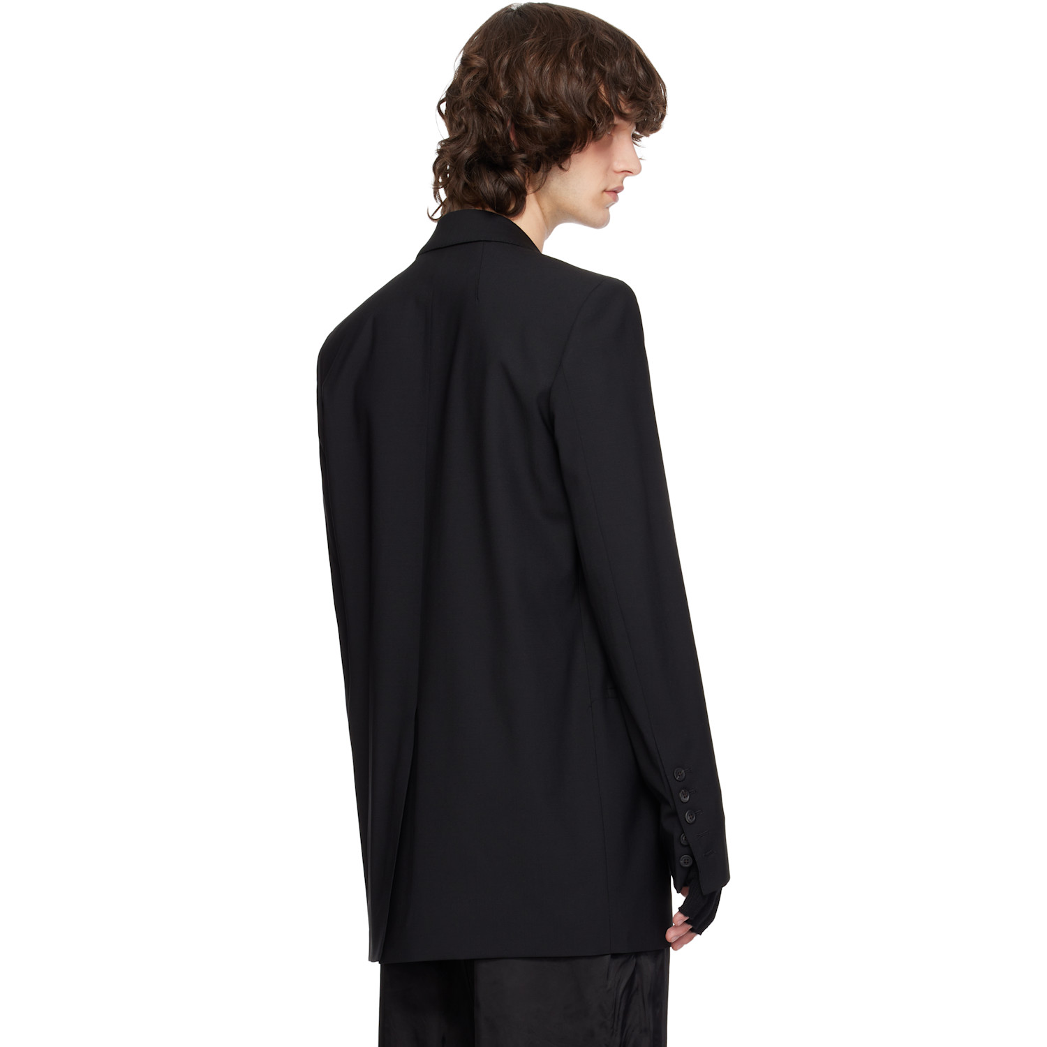  Rick Owens Black Temple Concordian Blazer 