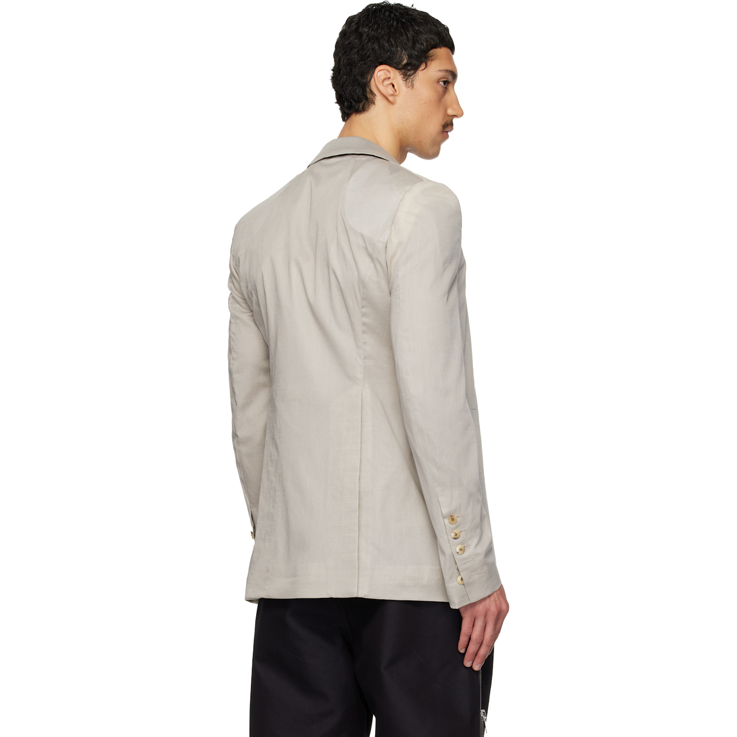  Rick Owens Off-white Temple Fogpocket Soft Soft Blazer 