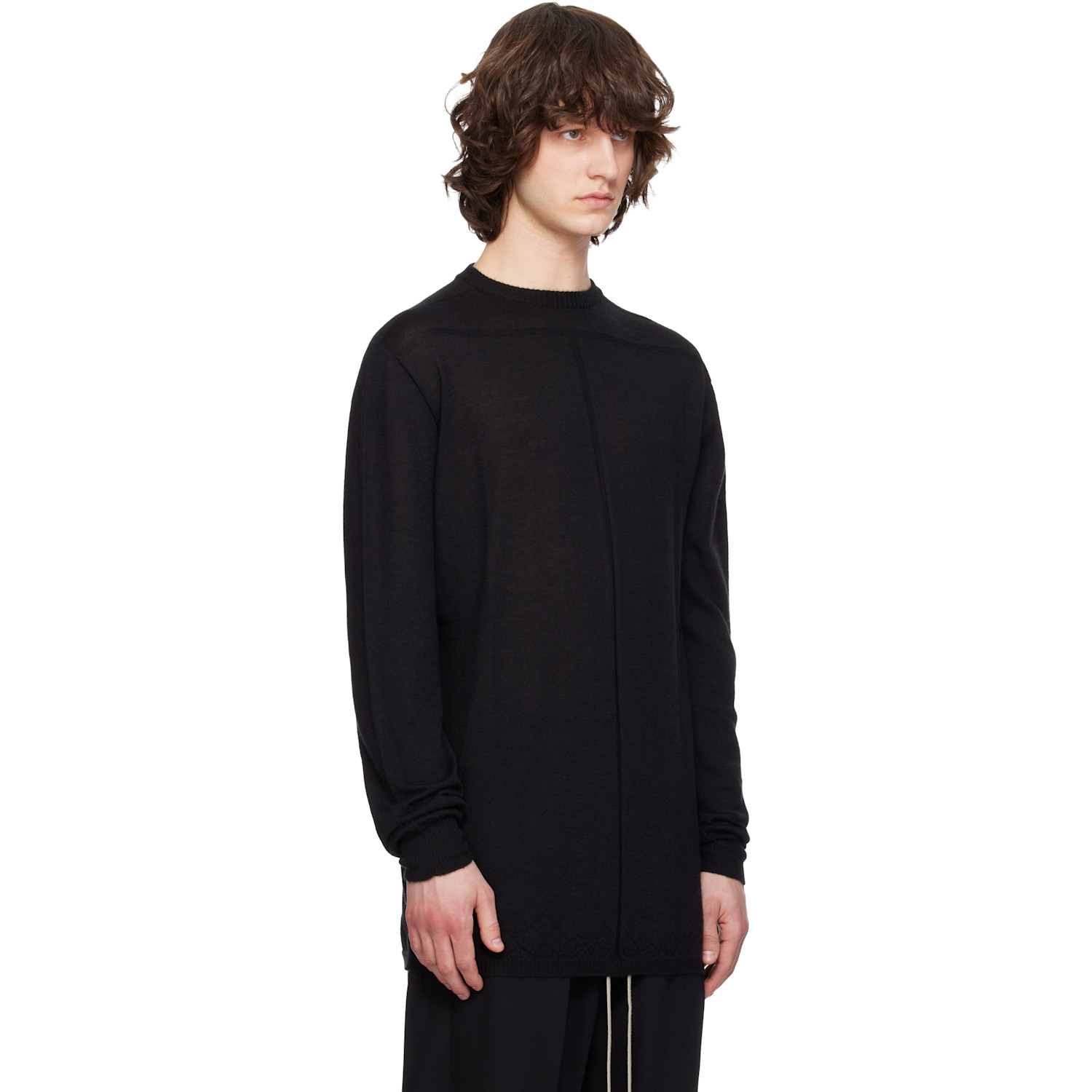  Rick Owens Black Temple Oversized Level Sweater 