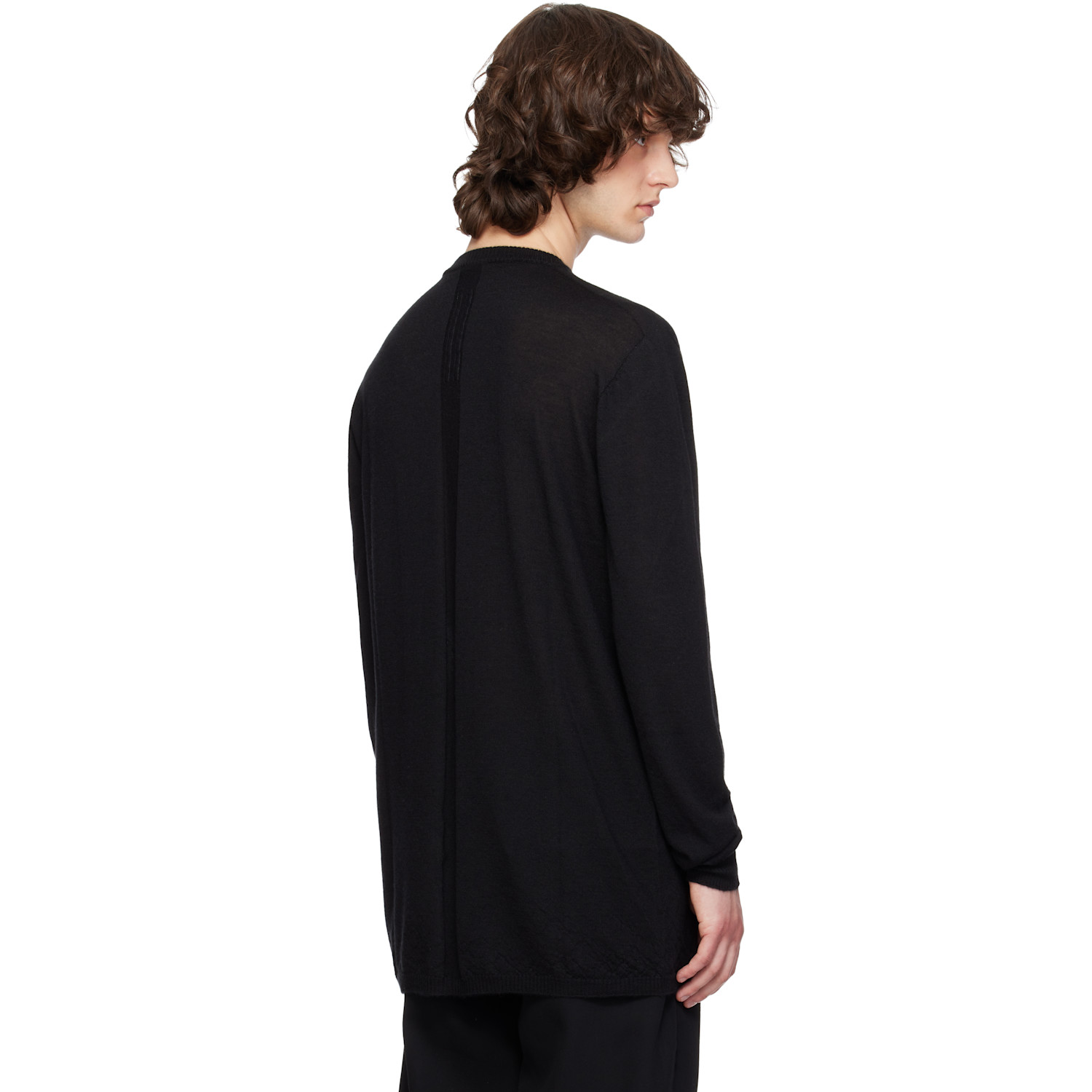  Rick Owens Black Temple Oversized Level Sweater 