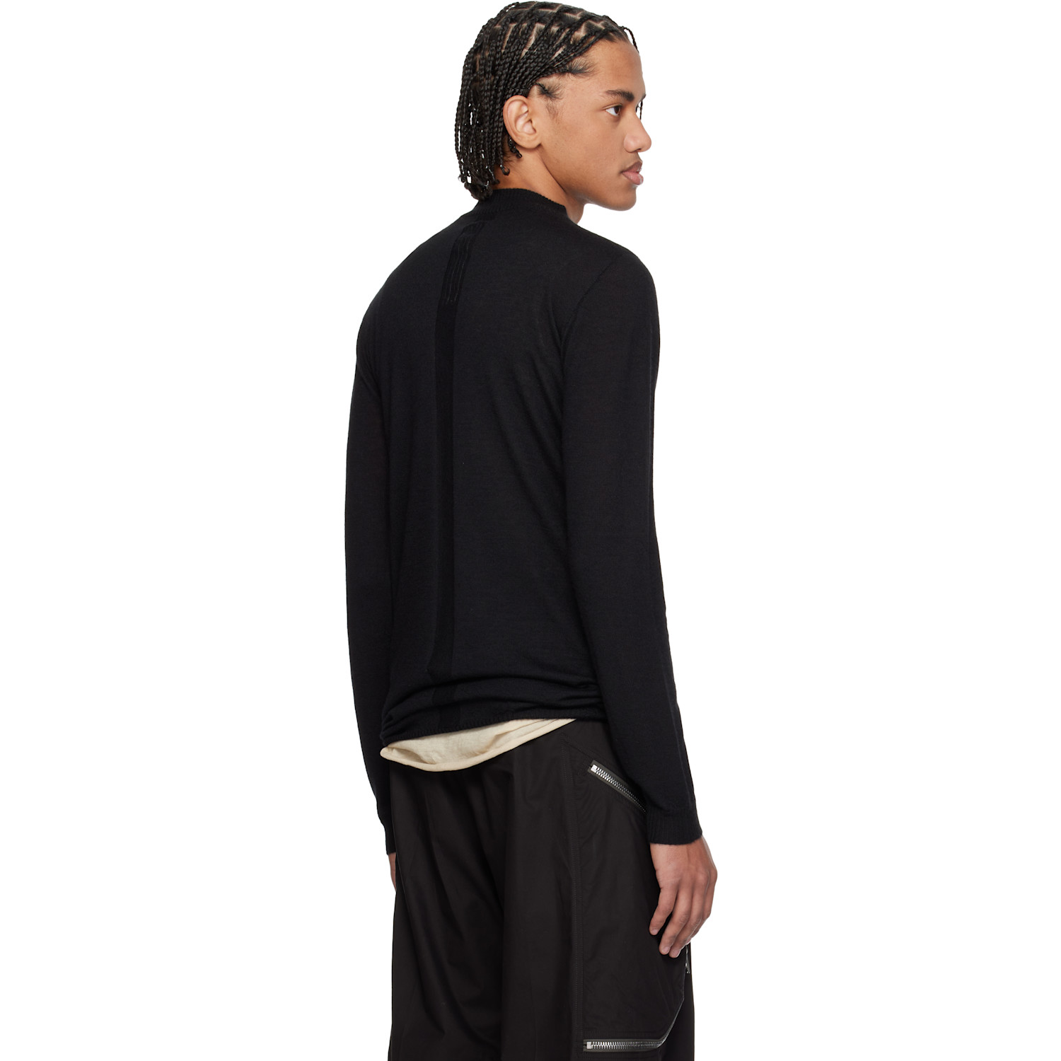  Rick Owens Black Temple Level Lupetto Sweater 