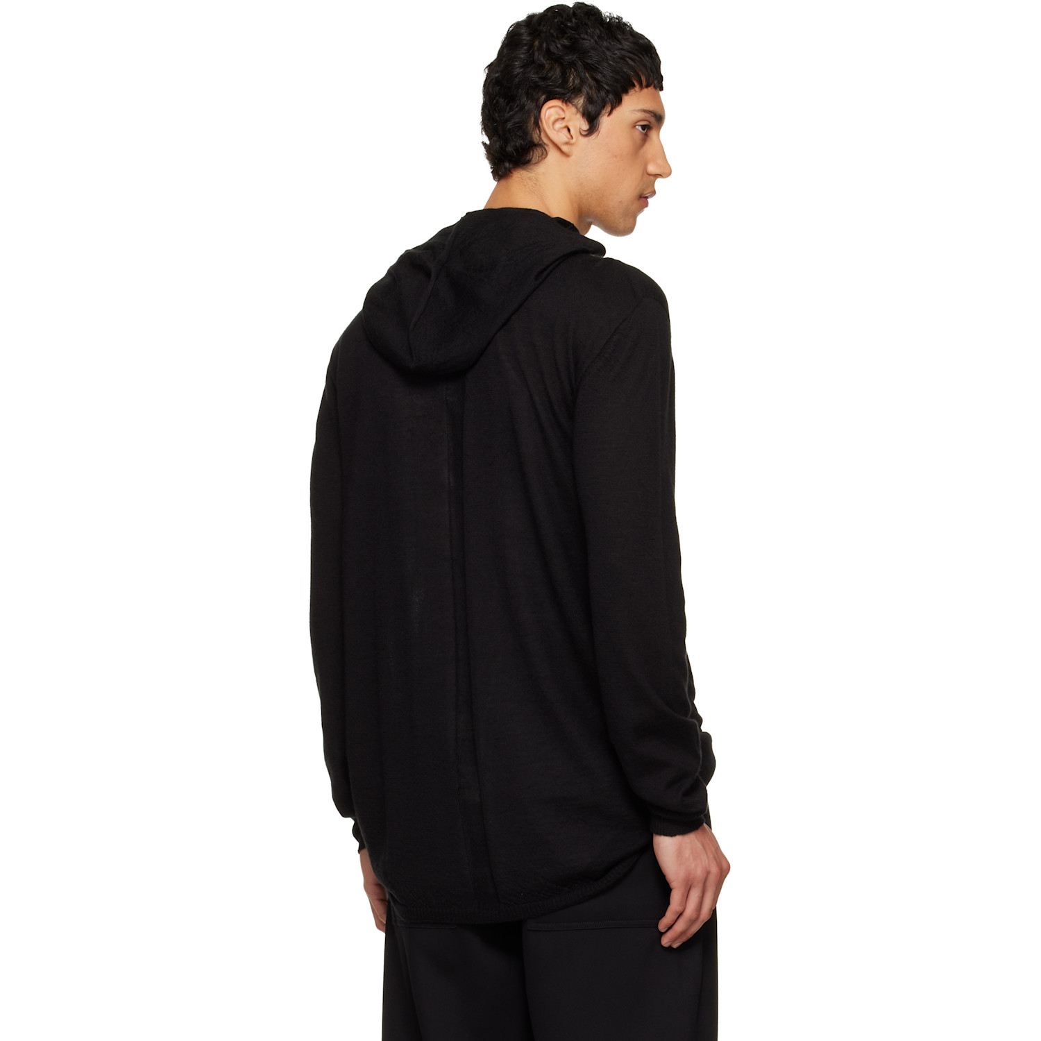 Rick Owens Black Temple Oversized Ls Hoodie 