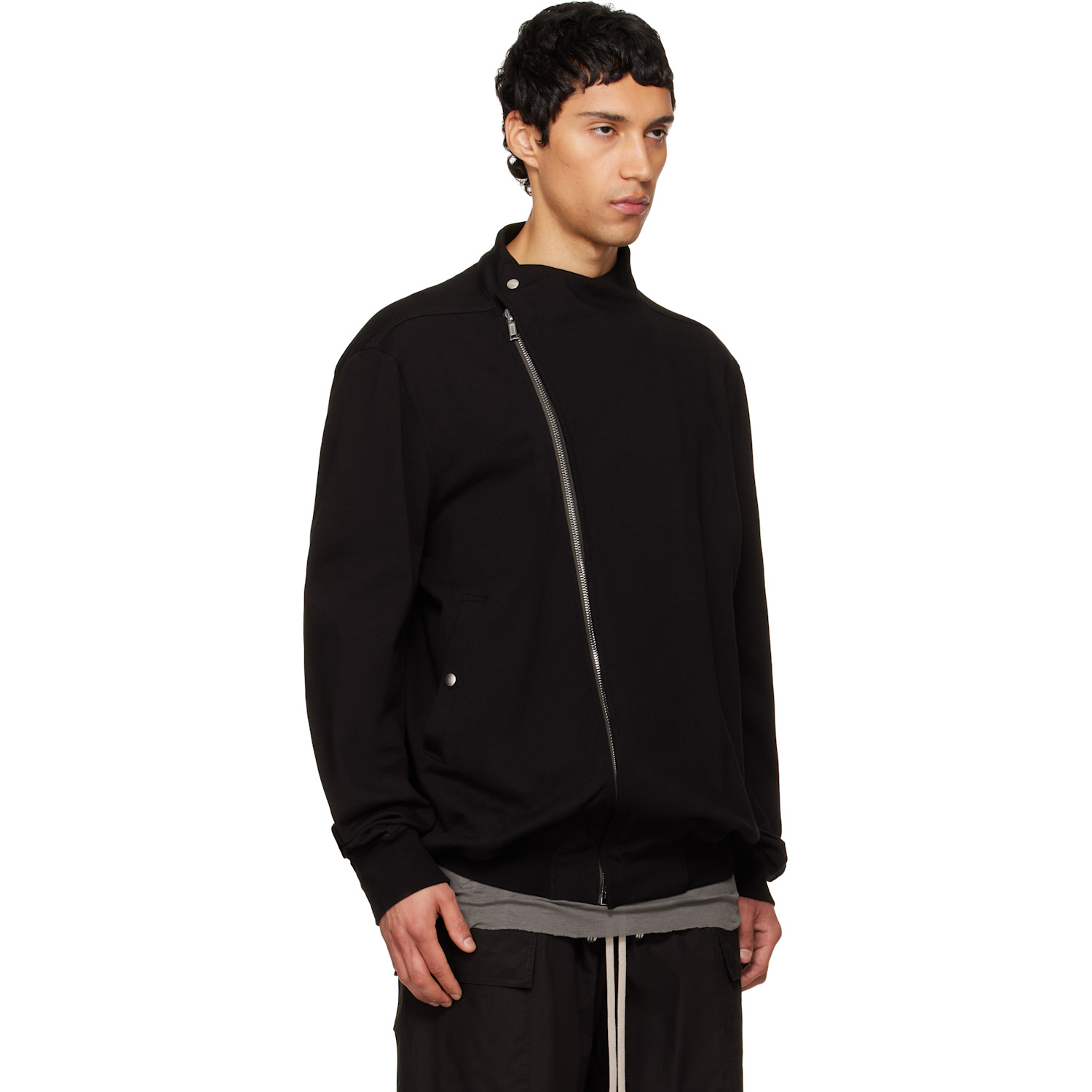  Rick Owens Black Temple Hollywood Flight Jacket 