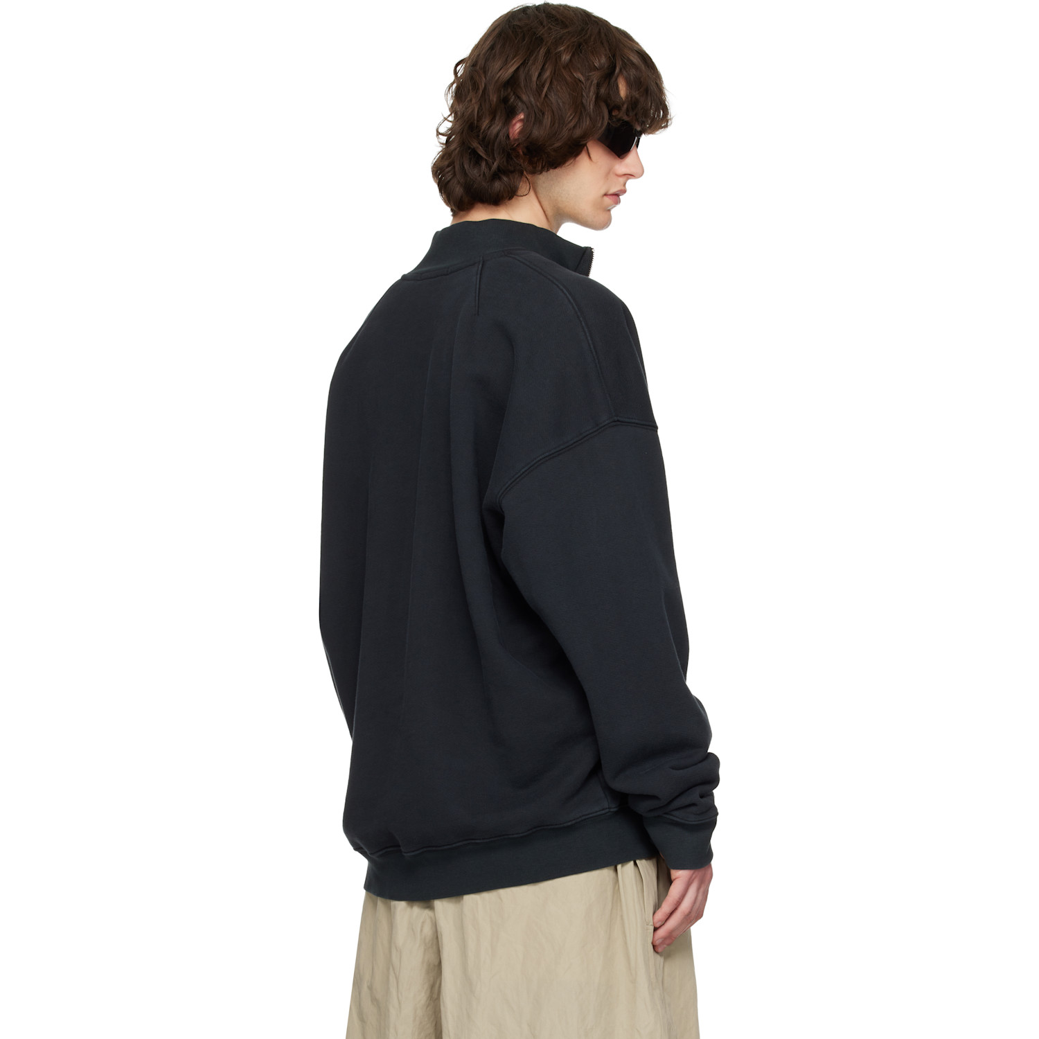  Willy Chavarria Black 'casa De Chavarria' Gilroy Mock Neck Sweatshirt 
