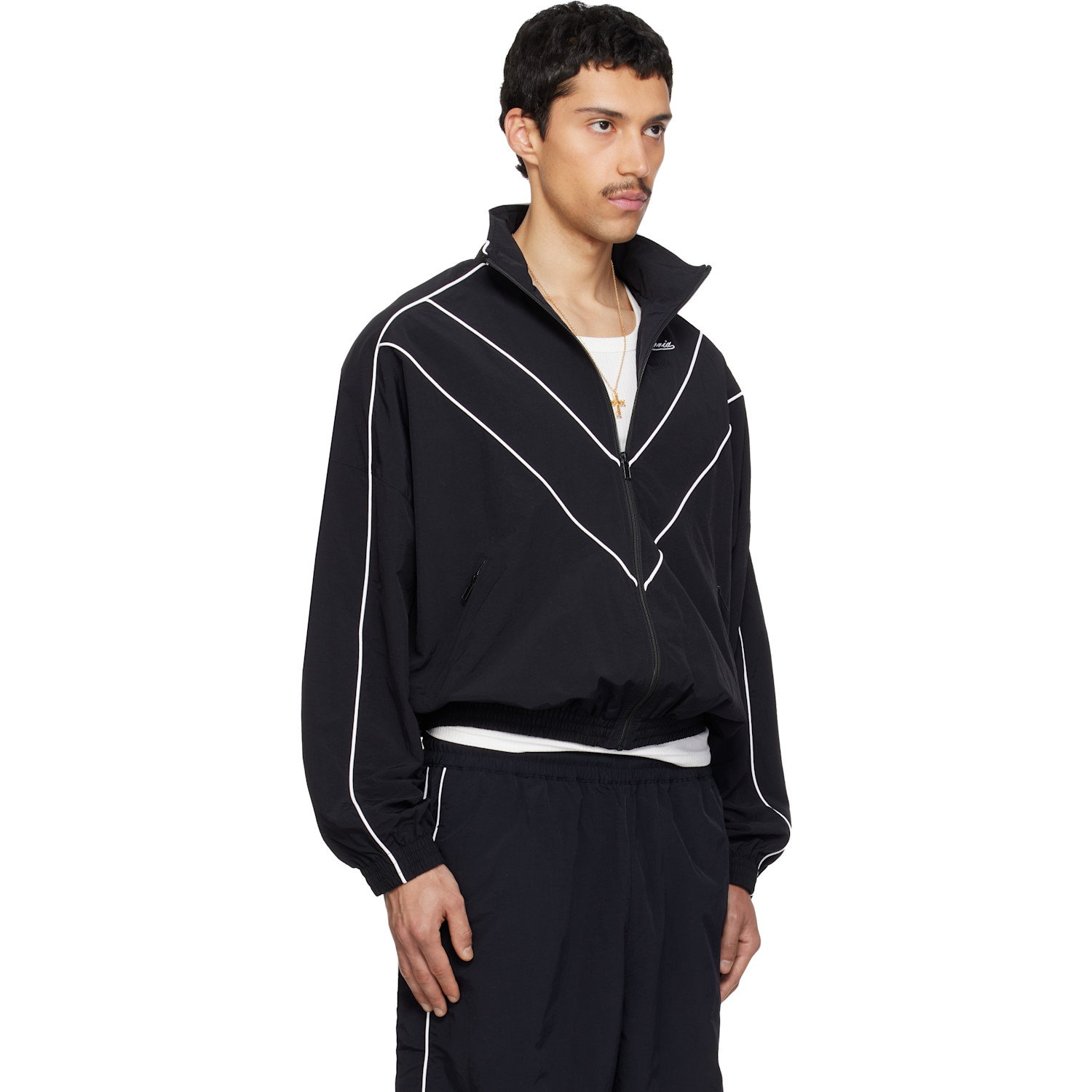  Willy Chavarria Black Bad Boy Track Jacket 