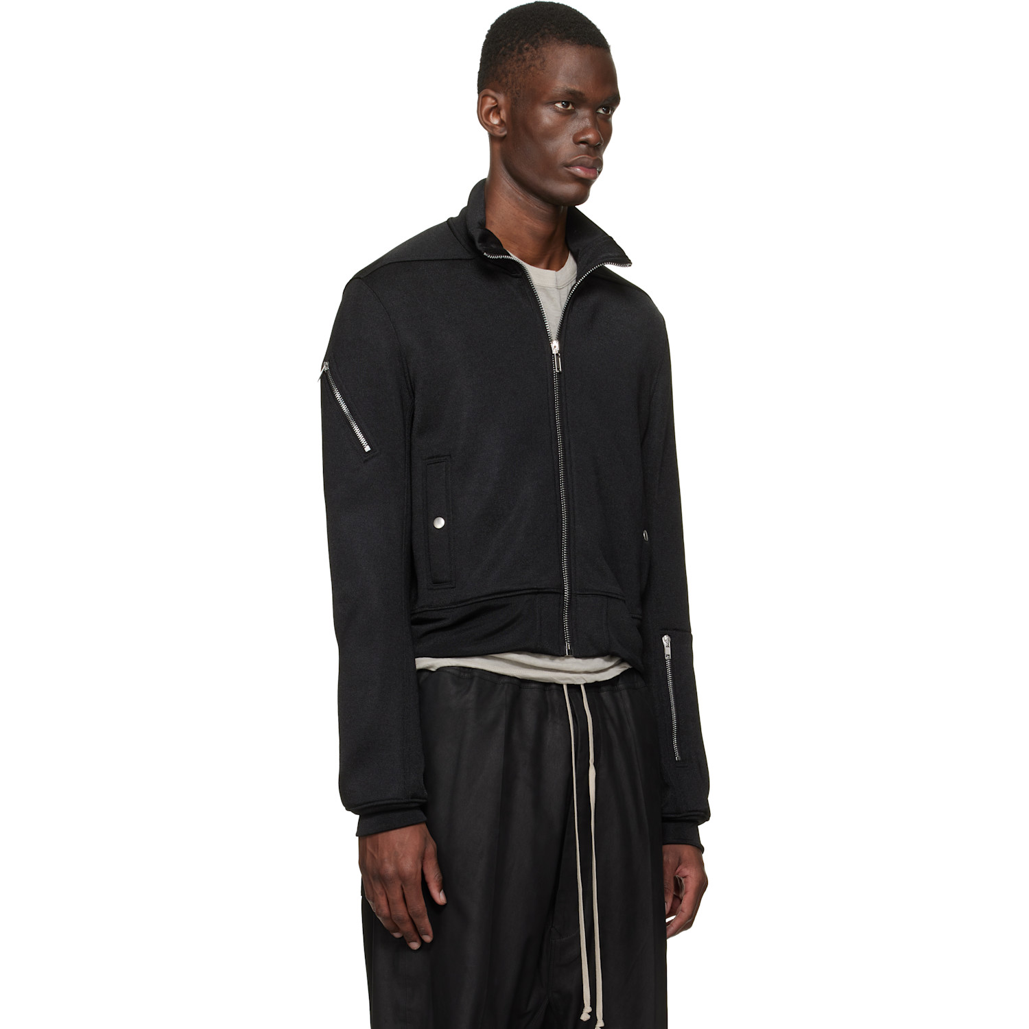  Rick Owens Black Temple Rev Track Jacket 