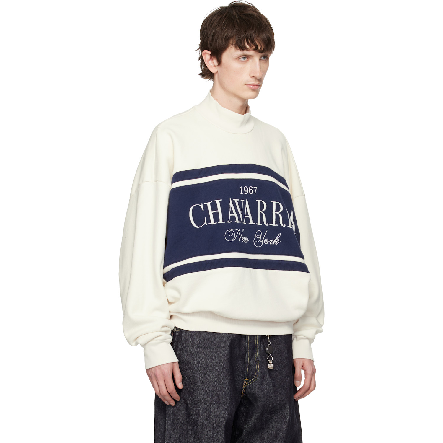  Willy Chavarria Off-white Chavarria Stripe Gilroy Sweatshirt 