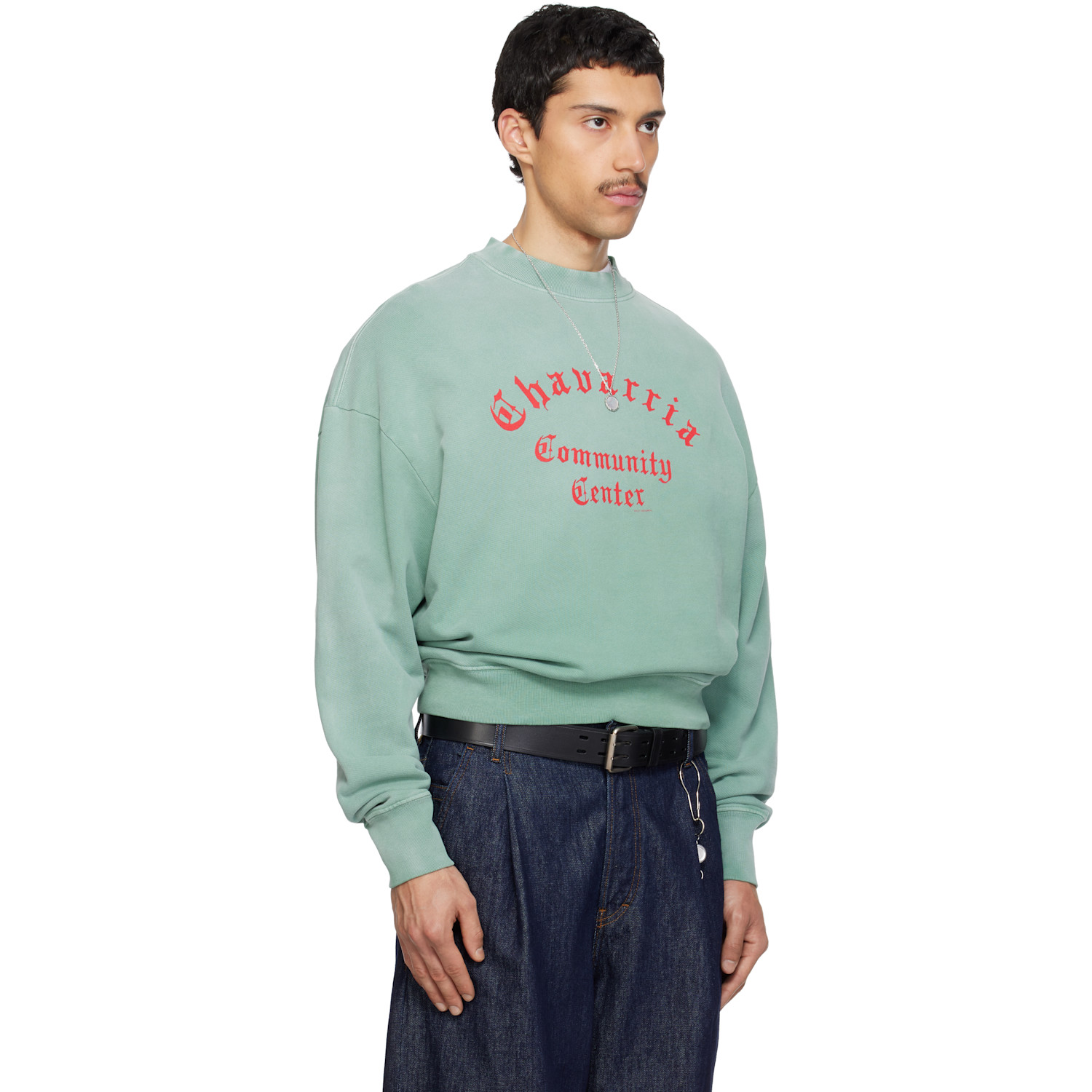  Willy Chavarria Green 'chavarria Community Center' Hooligan Sweatshirt 