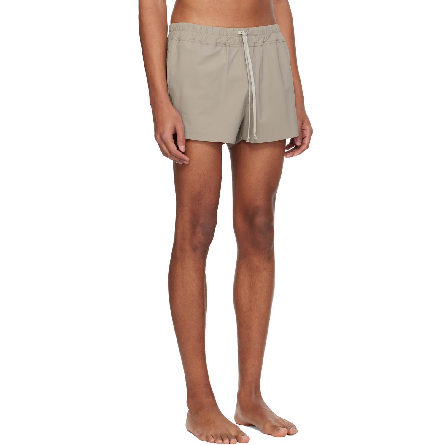  Rick Owens Taupe Temple Boxer Swim Shorts 