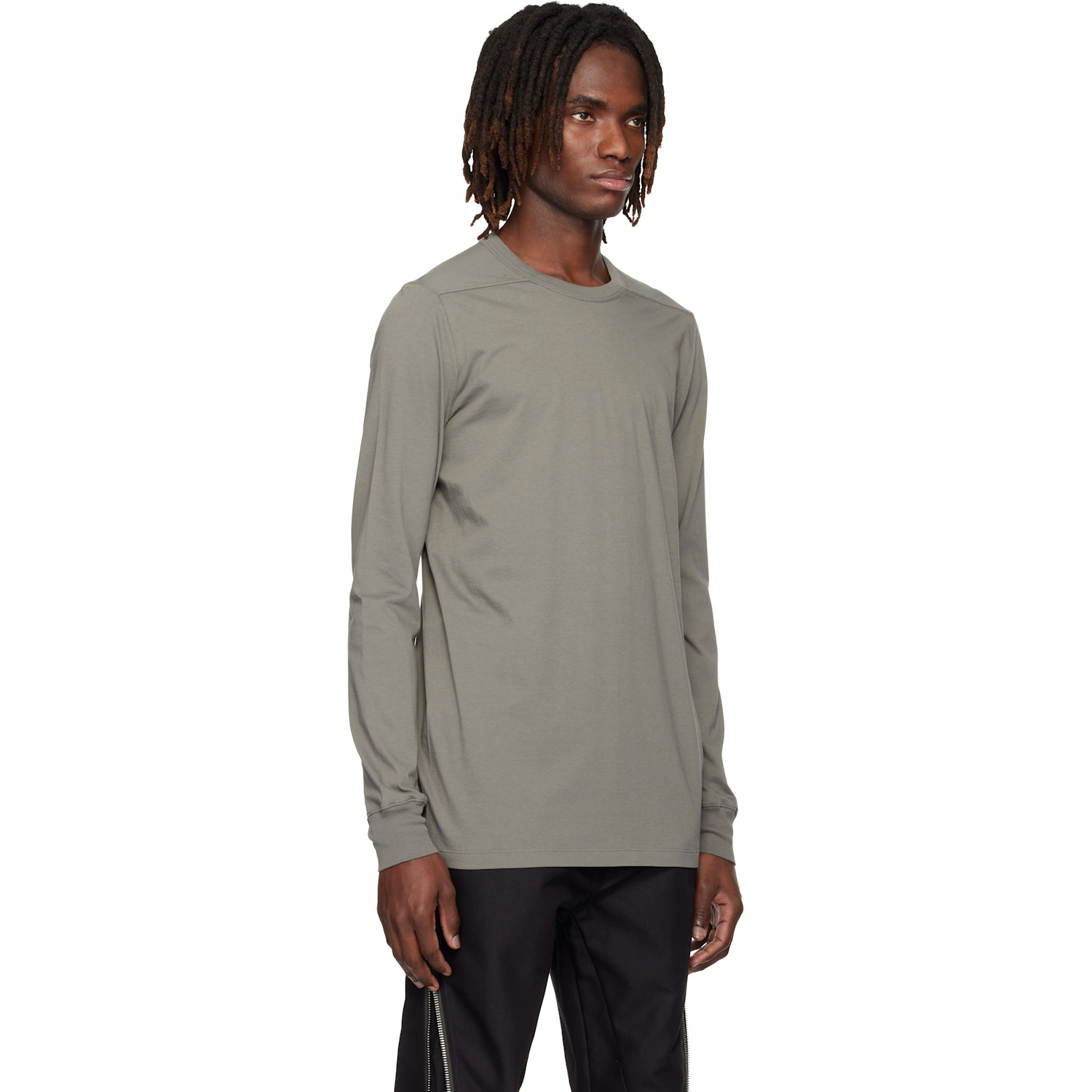  Rick Owens Gray Temple Level Ls T-shirt 
