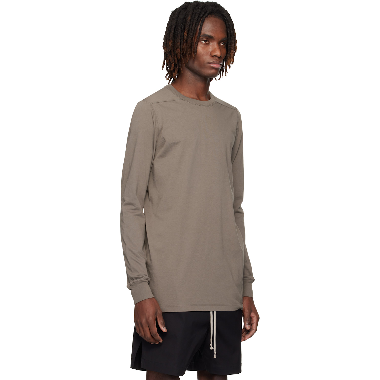  Rick Owens Gray Temple Level Ls T-shirt 