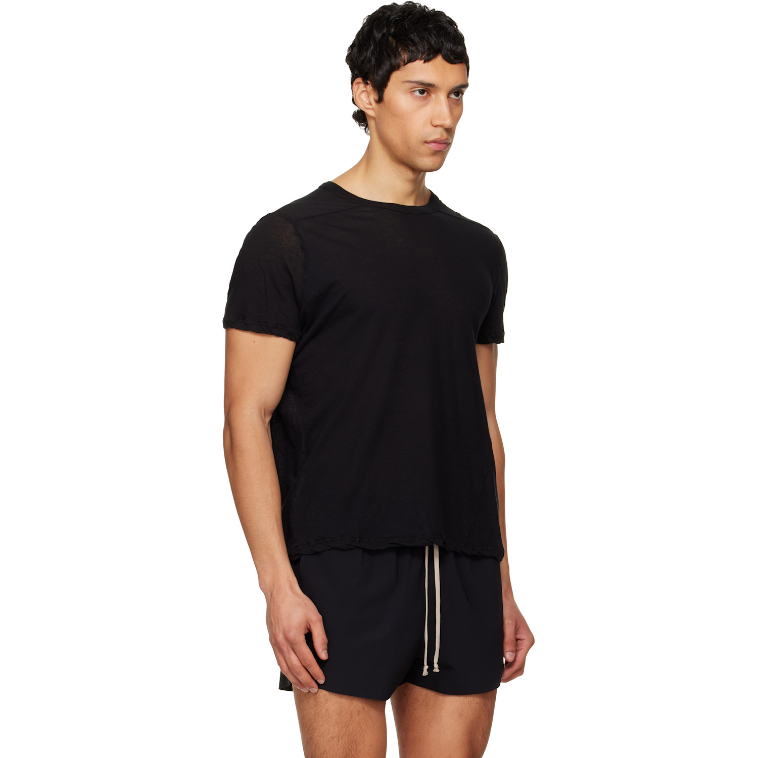  Rick Owens Black Temple Short Level T-shirt 
