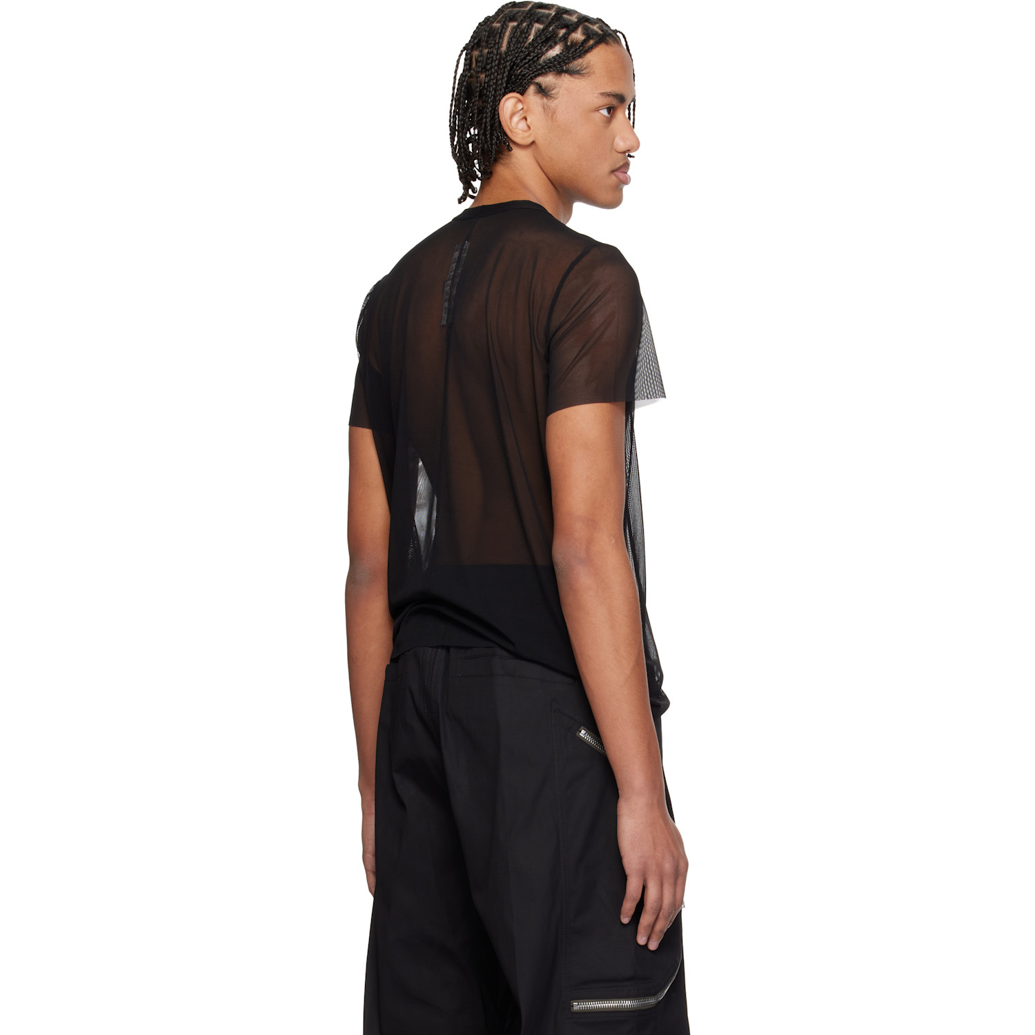  Rick Owens Black Temple Short Level T-shirt 