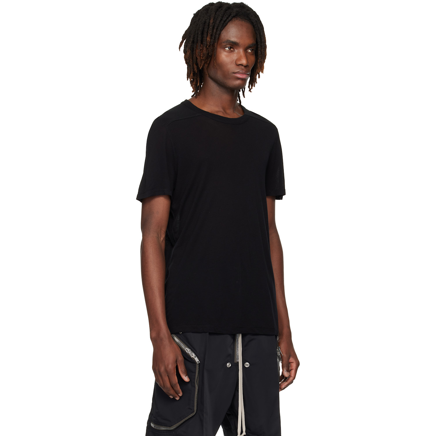  Rick Owens Black Temple Short Level T-shirt 