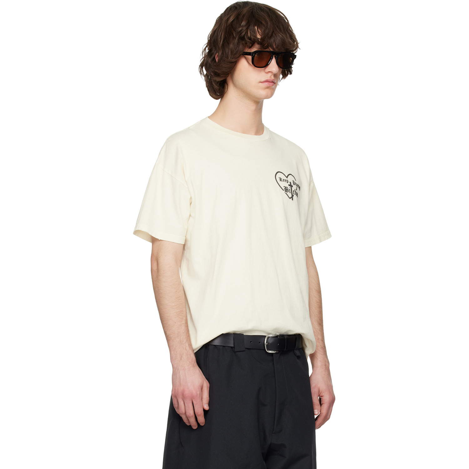  Willy Chavarria Off-white 'keep Praying Bitches' Easy T-shirt 