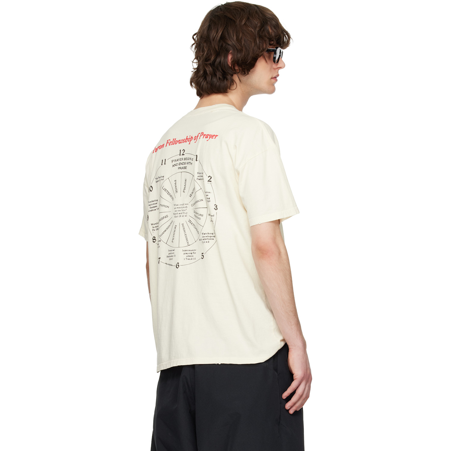  Willy Chavarria Off-white 'keep Praying Bitches' Easy T-shirt 