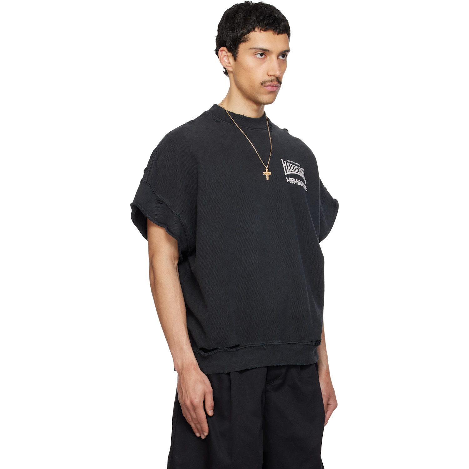  Willy Chavarria Black 'hardcore' Muscle T-shirt 