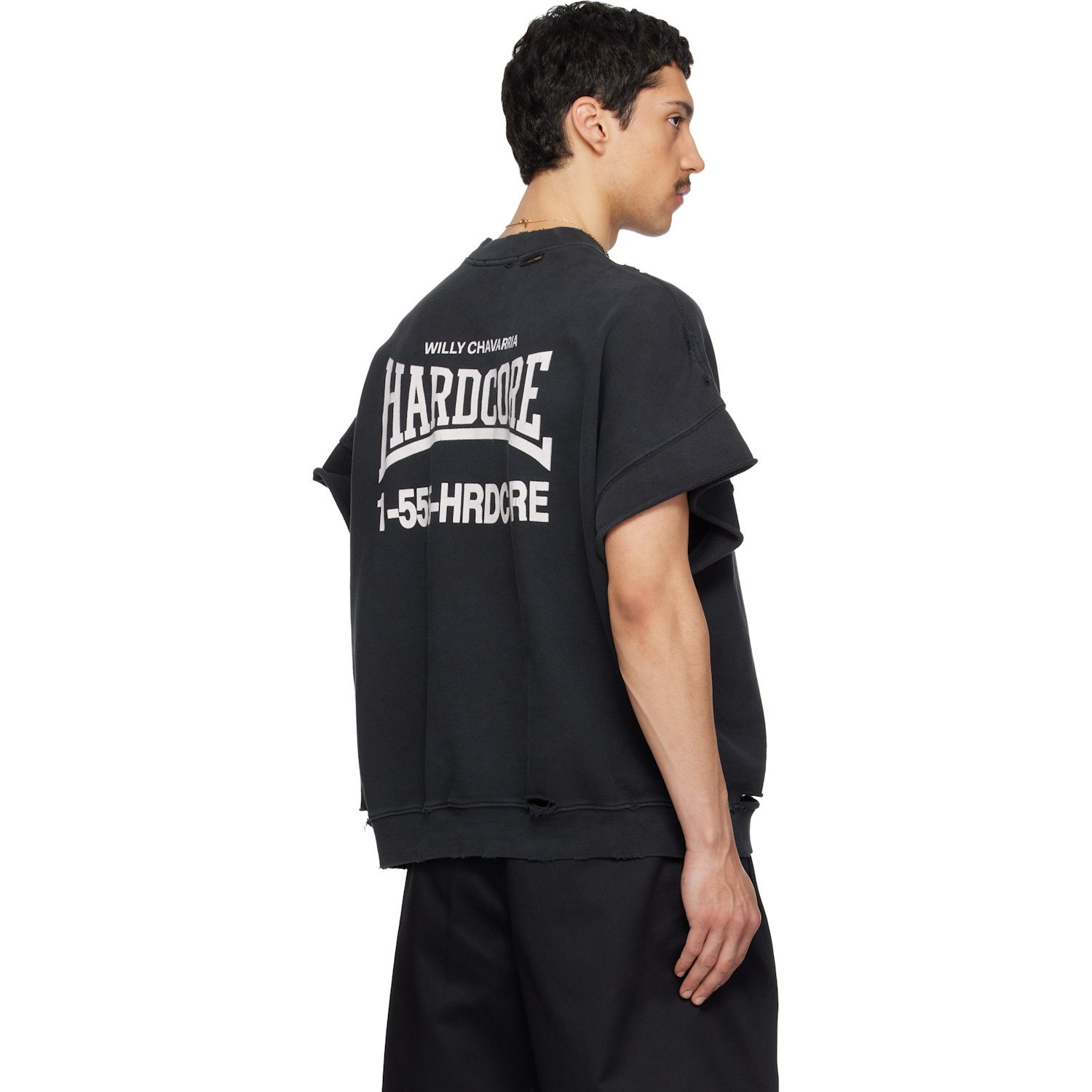  Willy Chavarria Black 'hardcore' Muscle T-shirt 