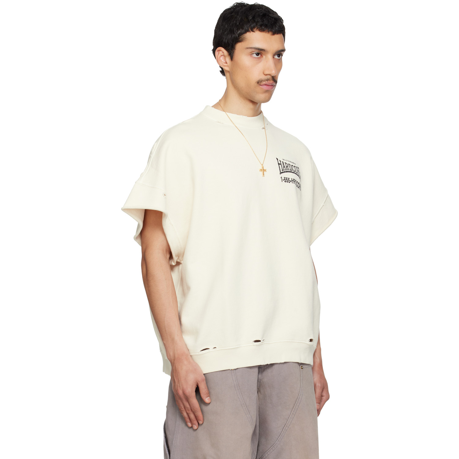  Willy Chavarria Off-white 'hardcore' Muscle T-shirt 