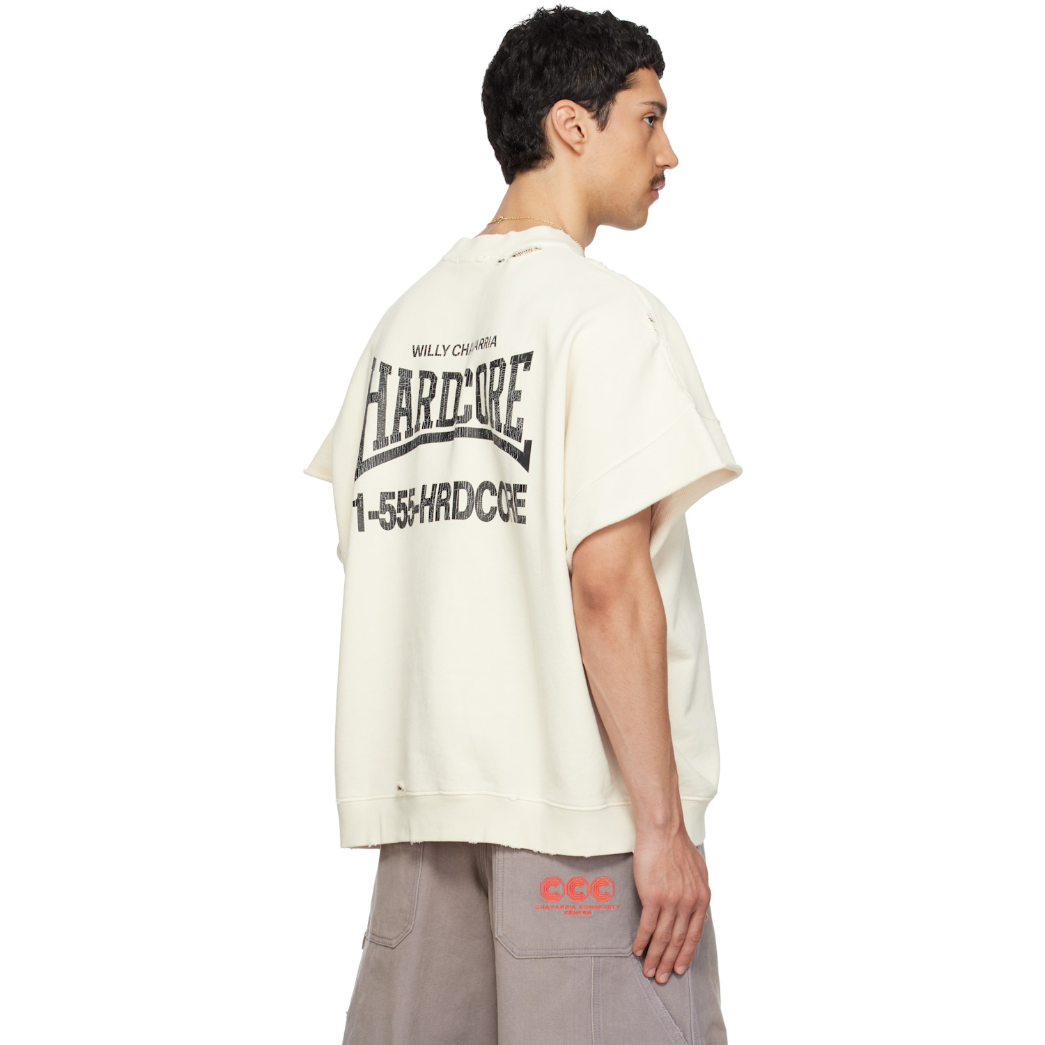  Willy Chavarria Off-white 'hardcore' Muscle T-shirt 