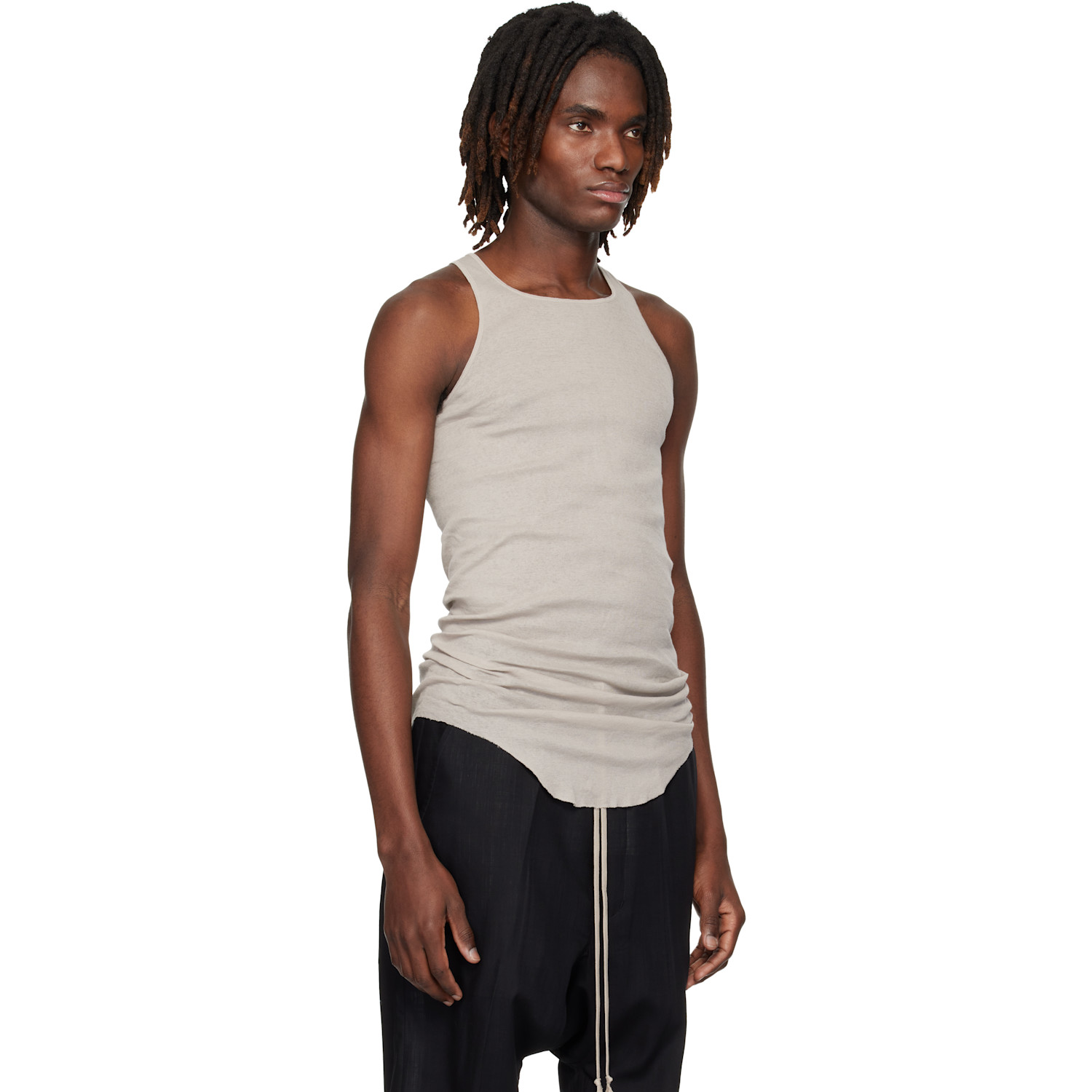  Rick Owens Off-white Temple Basic Rib Tank Top 