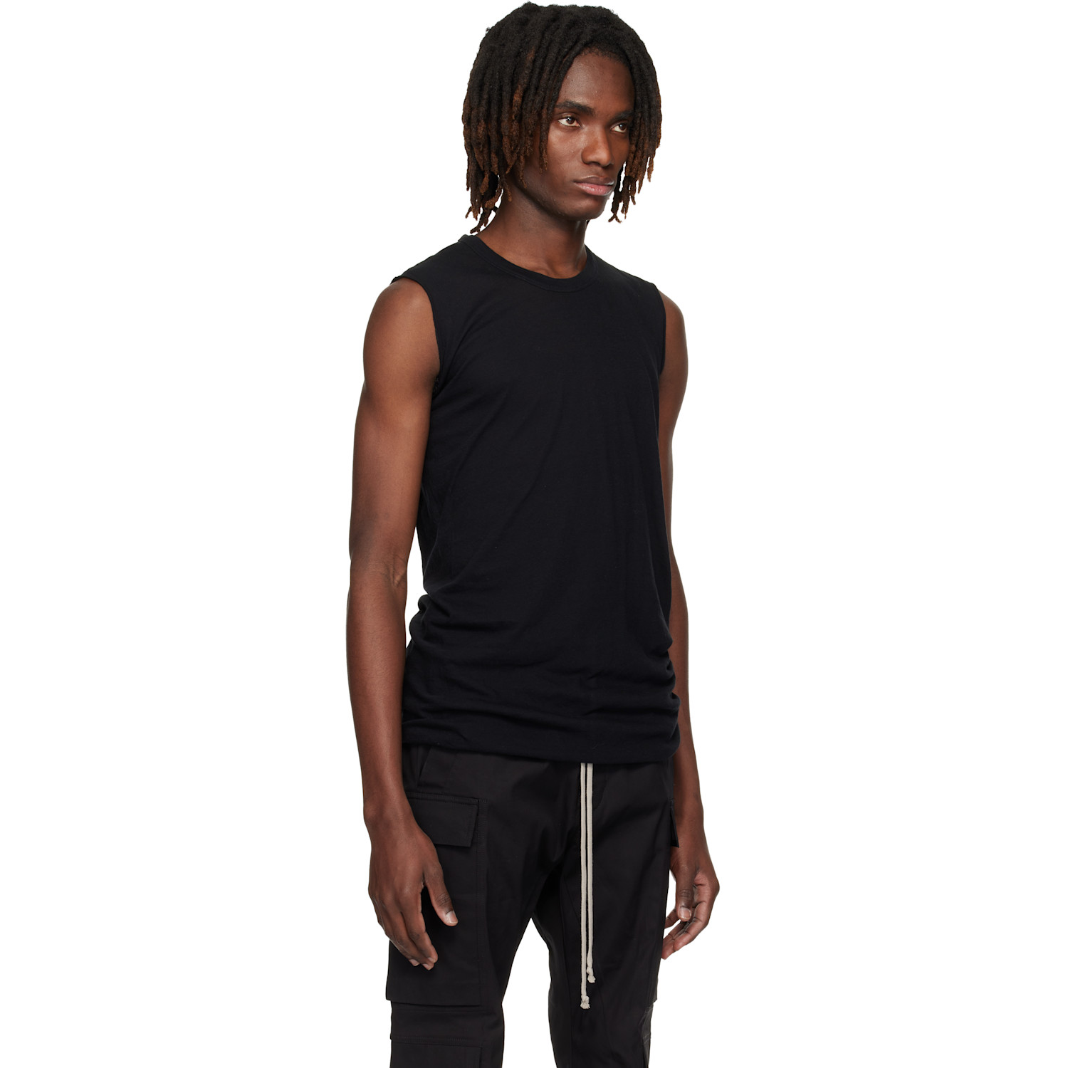 Rick Owens Black Temple Basic Sl Tank Top 