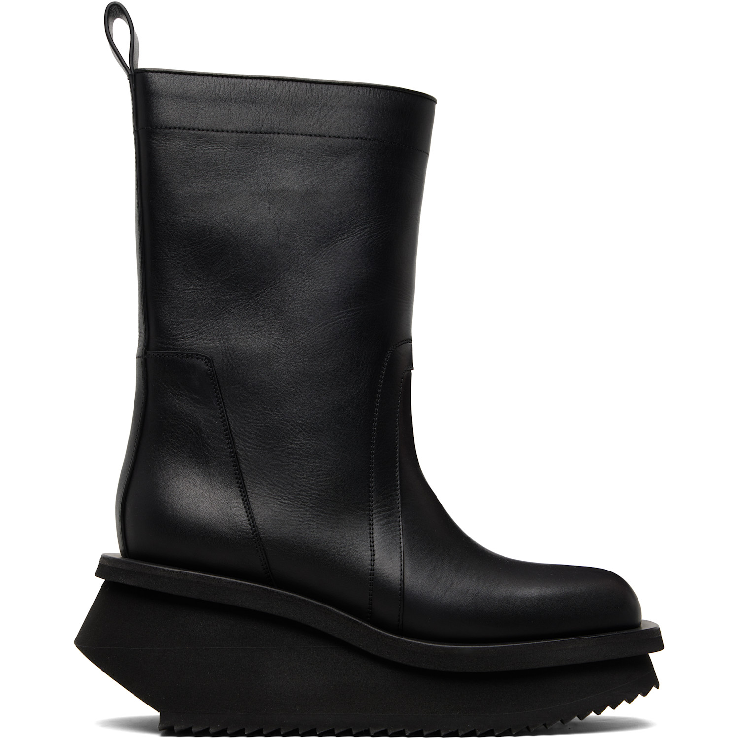 Rick Owens Black Fogpocket Cyclops Boots | Smart Closet