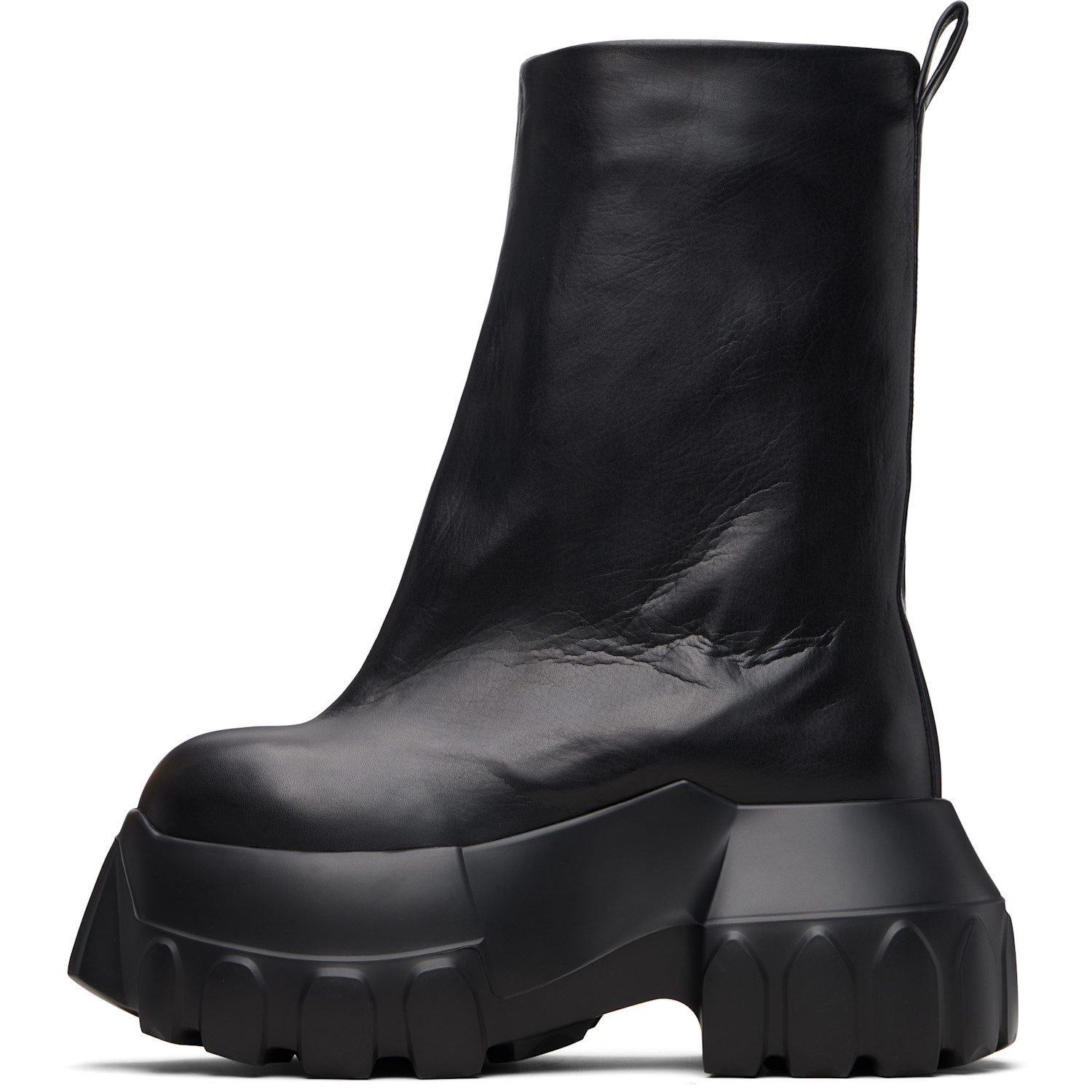  Rick Owens Black Temple Flared Mega Tractor Boots 