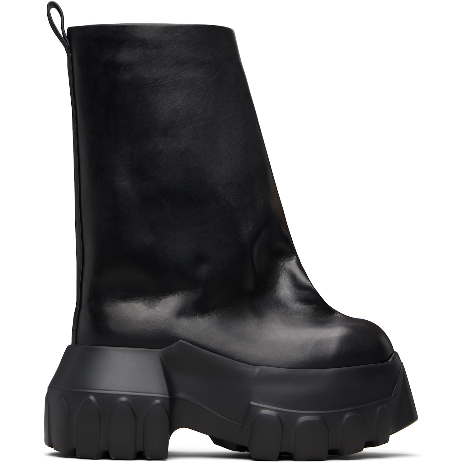 Rick Owens Black Porterville Pentalaced Turbo Cyclops Boots 