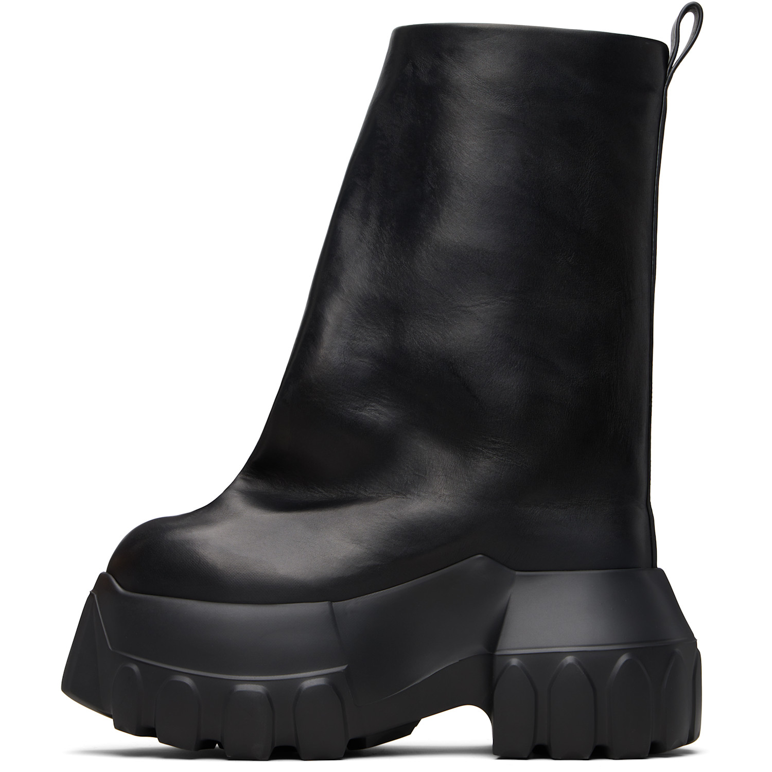  Rick Owens Black Temple Flared Mega Tractor Boots 