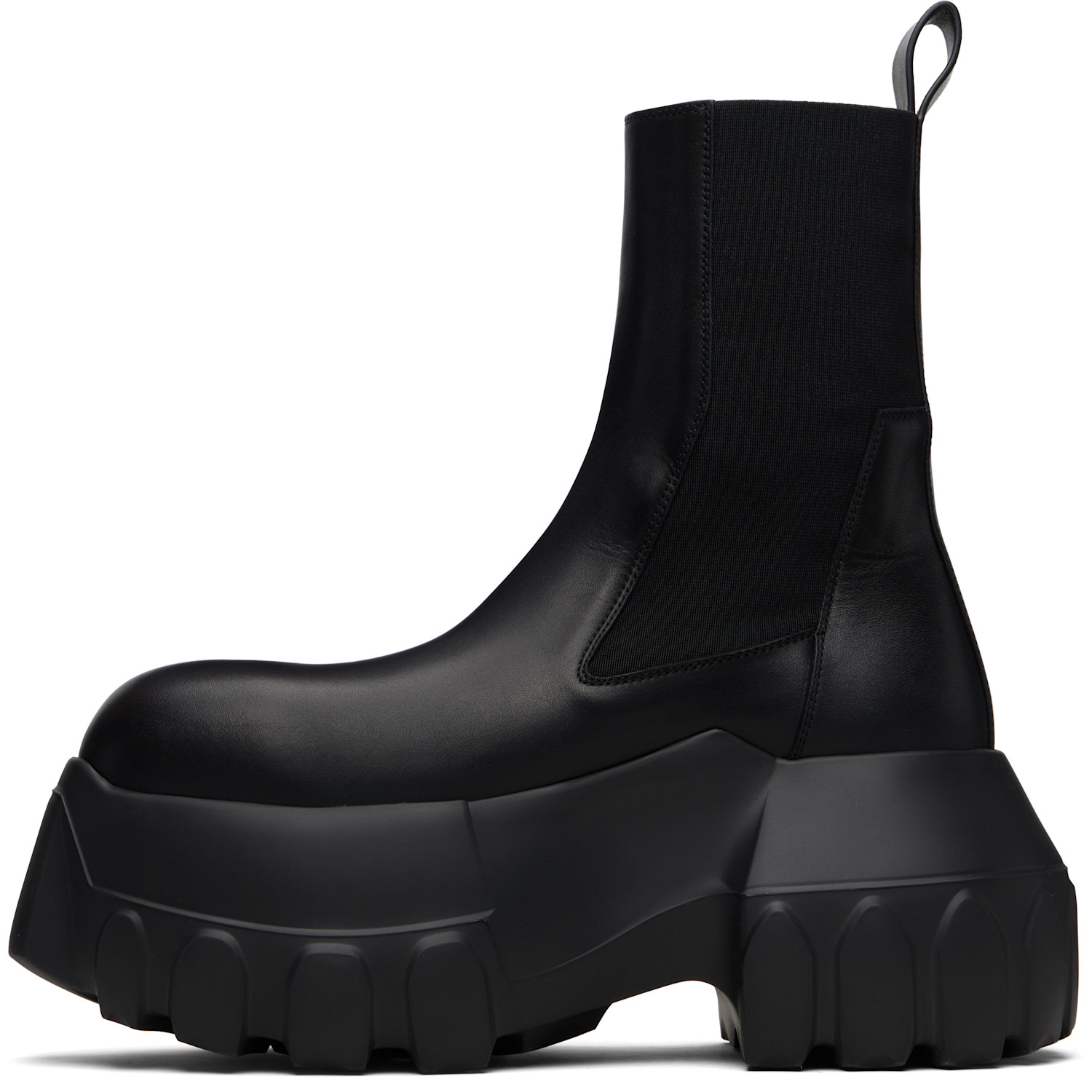  Rick Owens Black Beatle Mega Tractor Chelsea Boots 