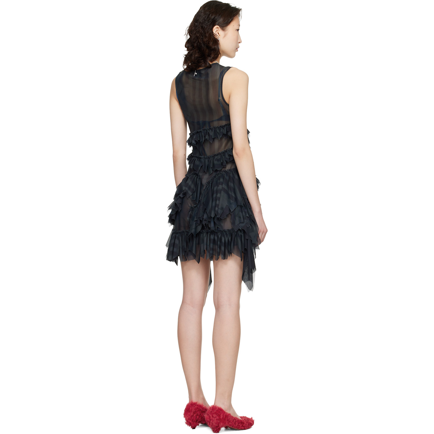  Collina Strada Black Nettle Minidress 