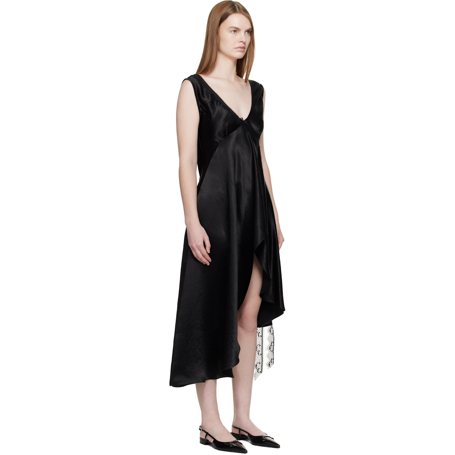  Collina Strada Black Tulip Midi Dress 
