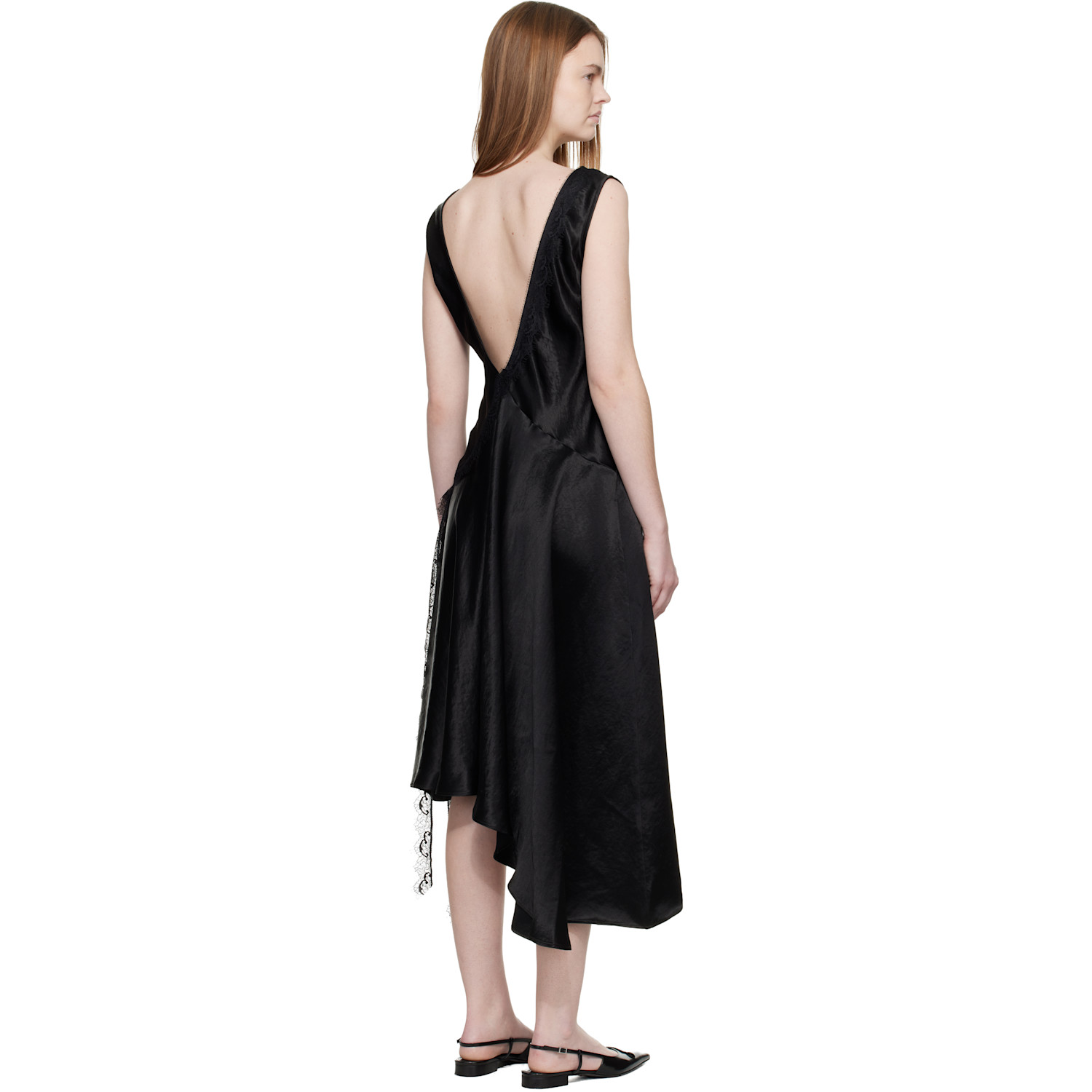  Collina Strada Black Tulip Midi Dress 