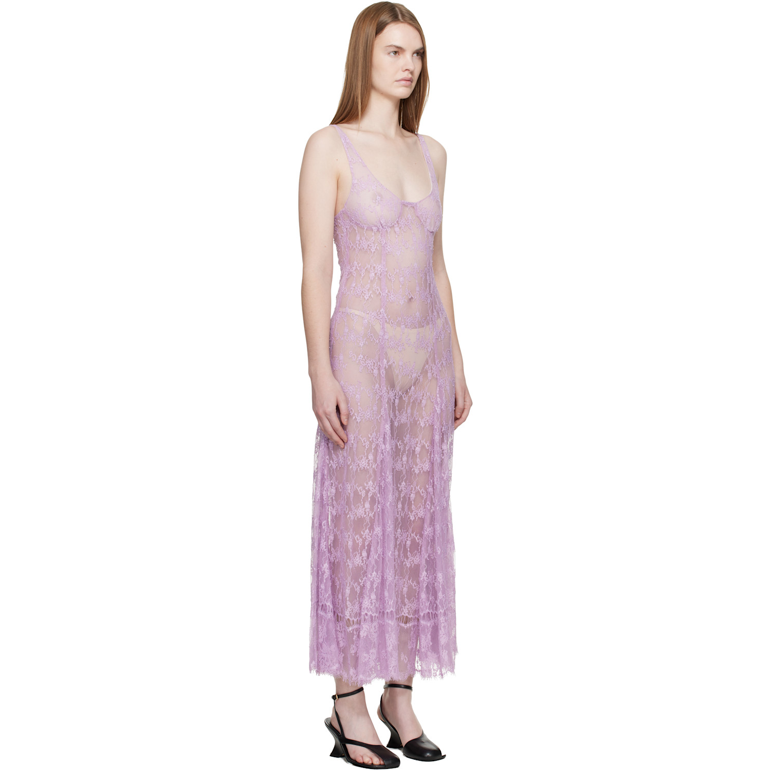  Collina Strada Purple Pamela Midi Dress 