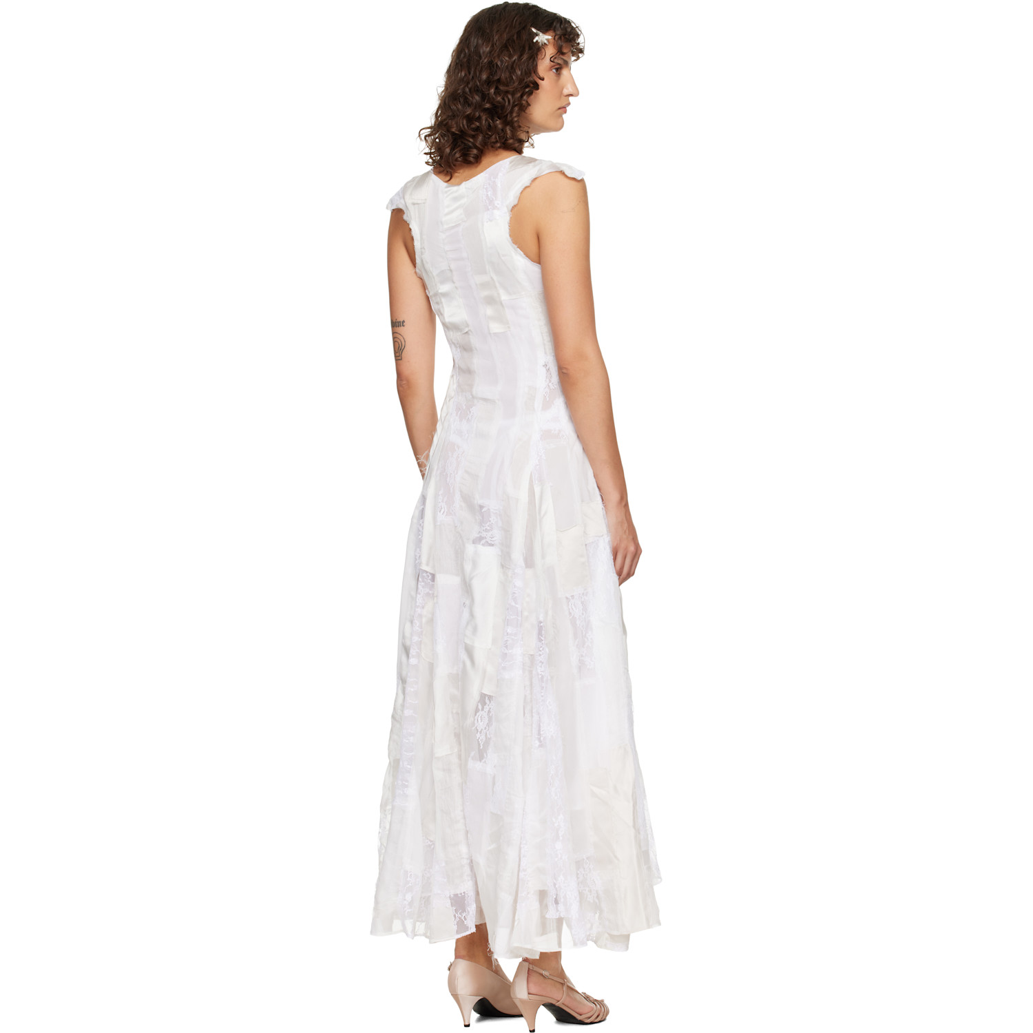  Collina Strada White Deadstock Primrose Maxi Dress 