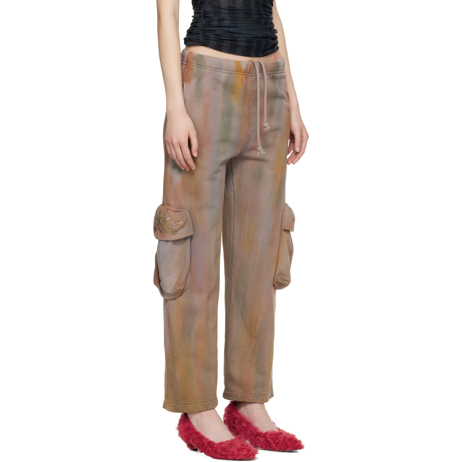  Collina Strada Gray Hand-dyed Cargo Sweatpants 