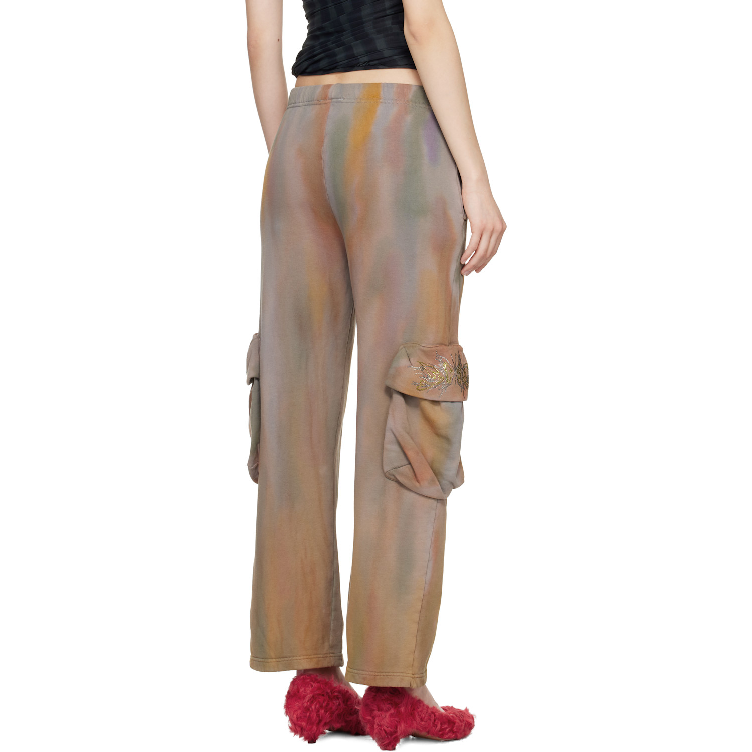  Collina Strada Gray Hand-dyed Cargo Sweatpants 