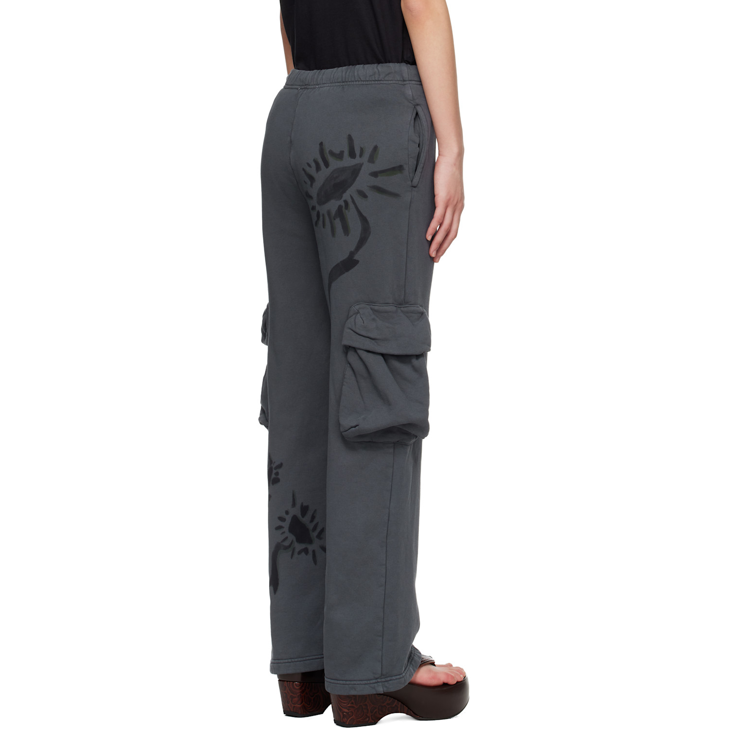  Collina Strada Gray 'charcoal Daisies' Lounge Pants 