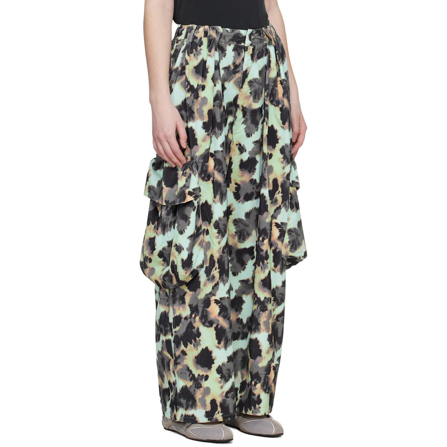  Collina Strada Multicolor Pleated Cargo Pants 