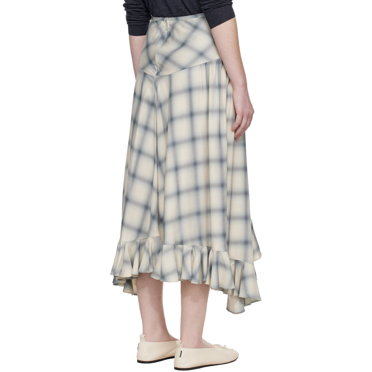  Collina Strada Off White Florist Midi Skirt 