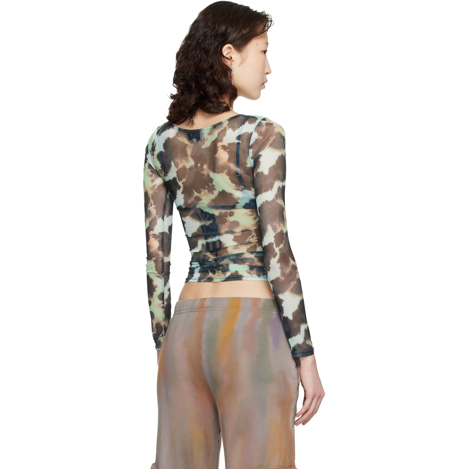  Collina Strada Green & Black Cardio Top 