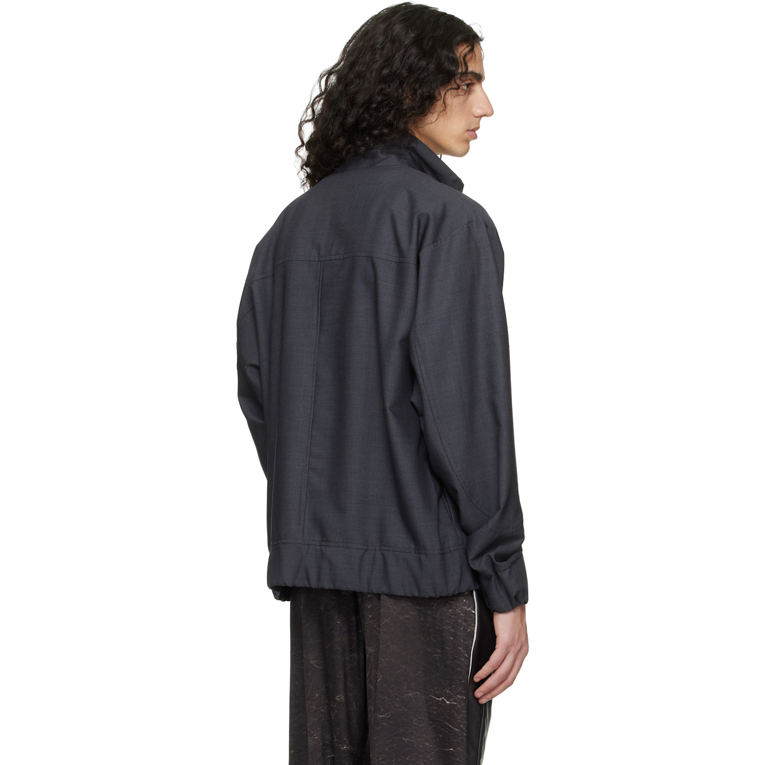  Serapis Gray Wool Track Jacket 