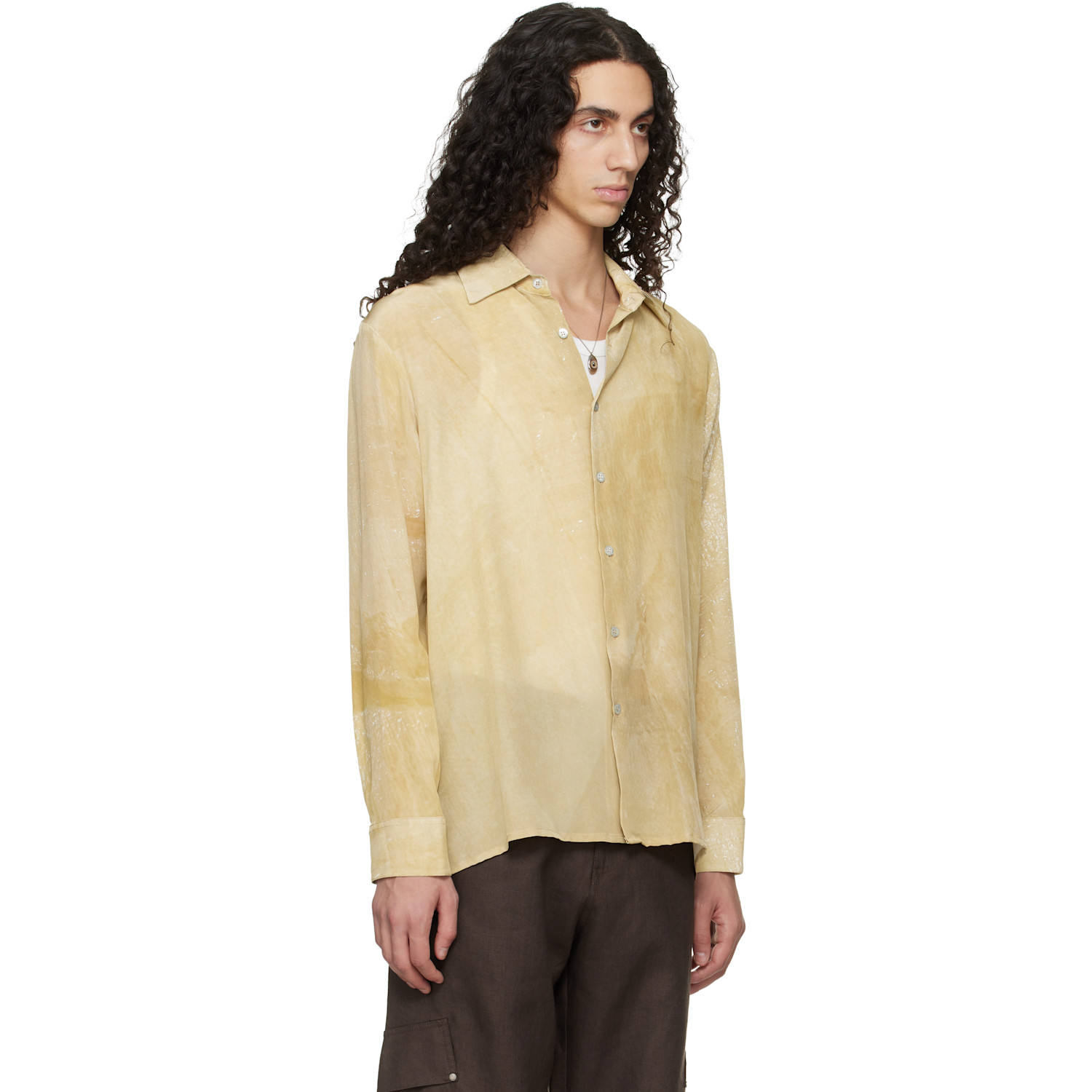  Serapis Beige Tarp Silk Shirt 