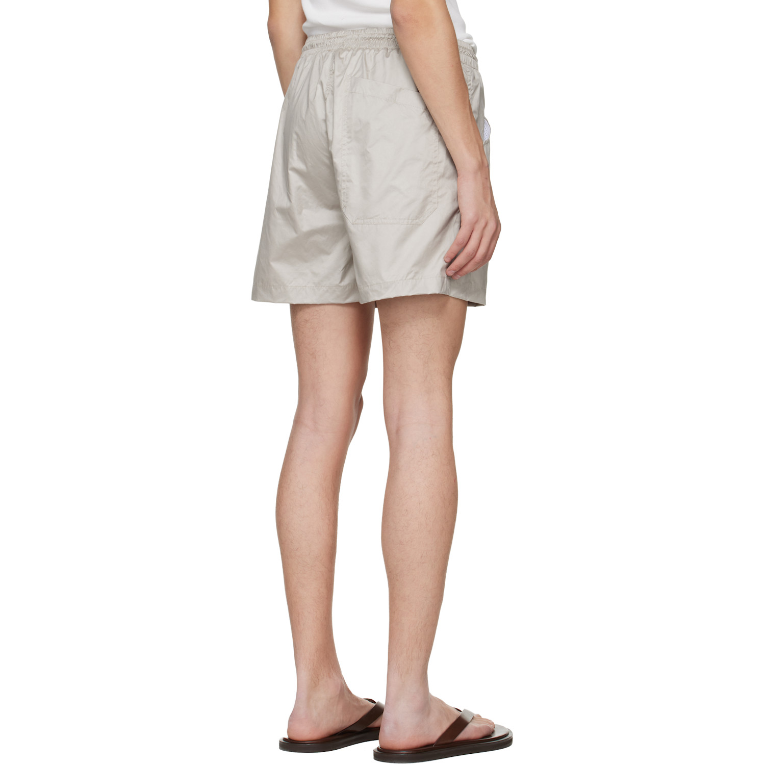 Serapis Gray Embroidered Logo Swim Shorts 