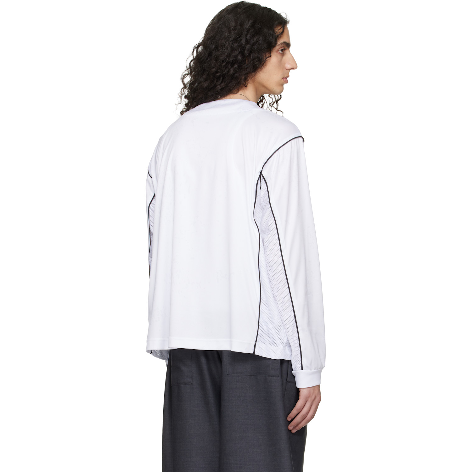  Serapis White Double V Football Jersey 